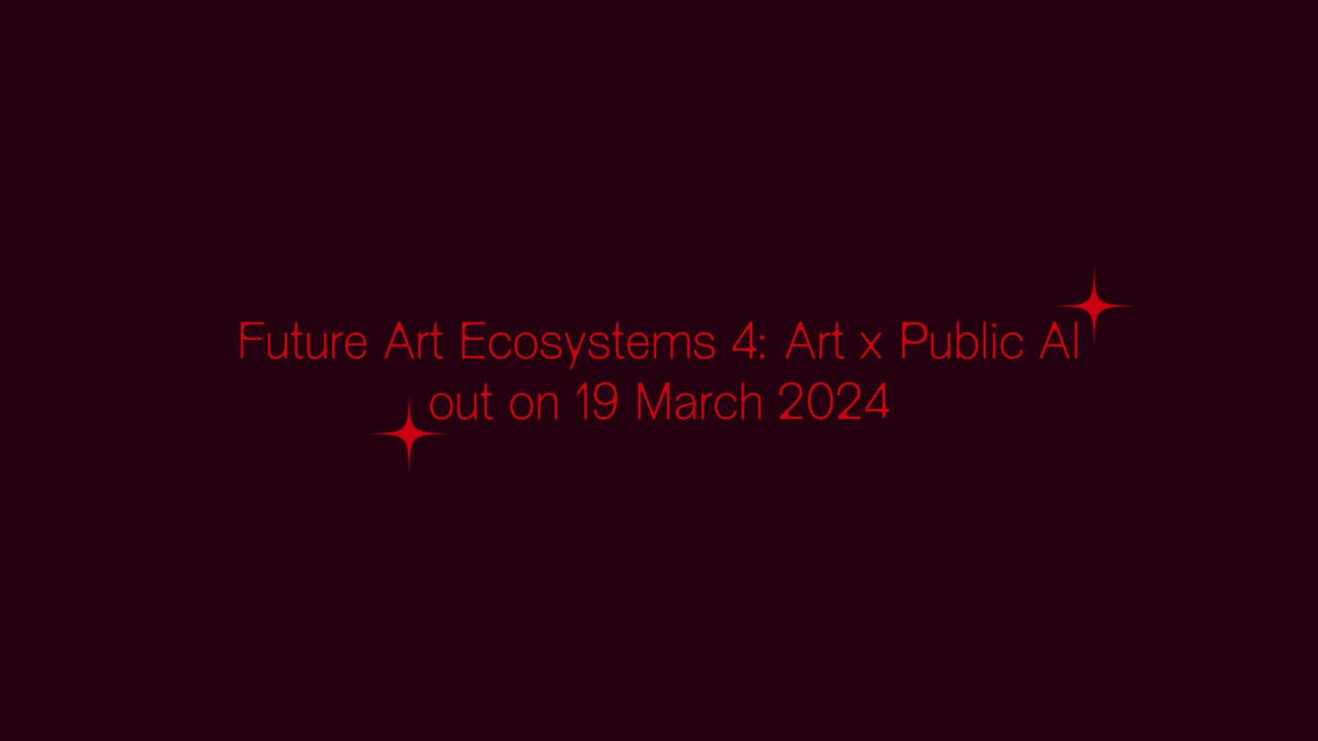 Future Art Ecosystems 4: Art x Public AI
